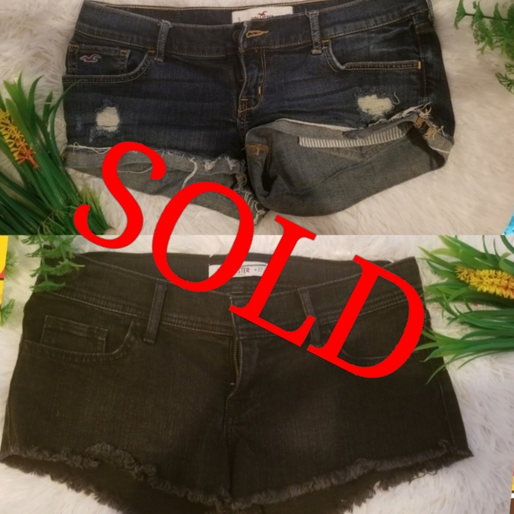 two pieces Hollister  jean shorts